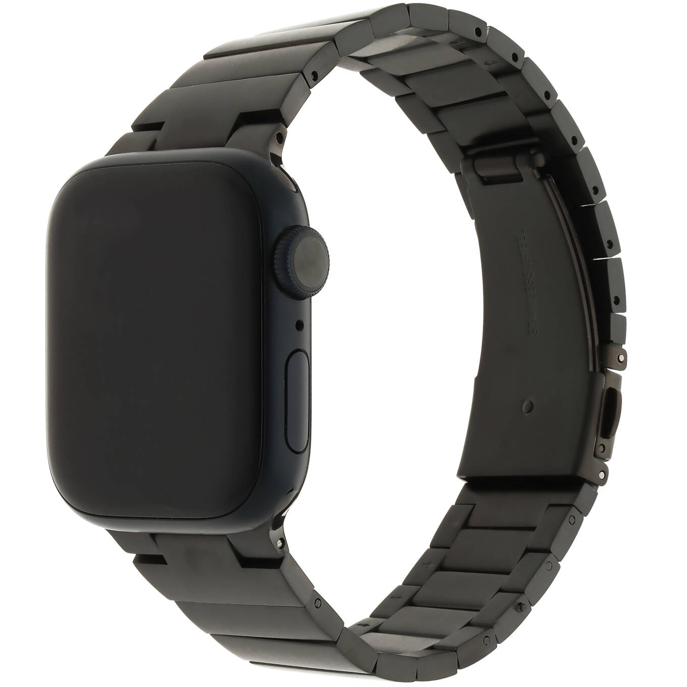 Bracelet acier maillons Apple Watch noir